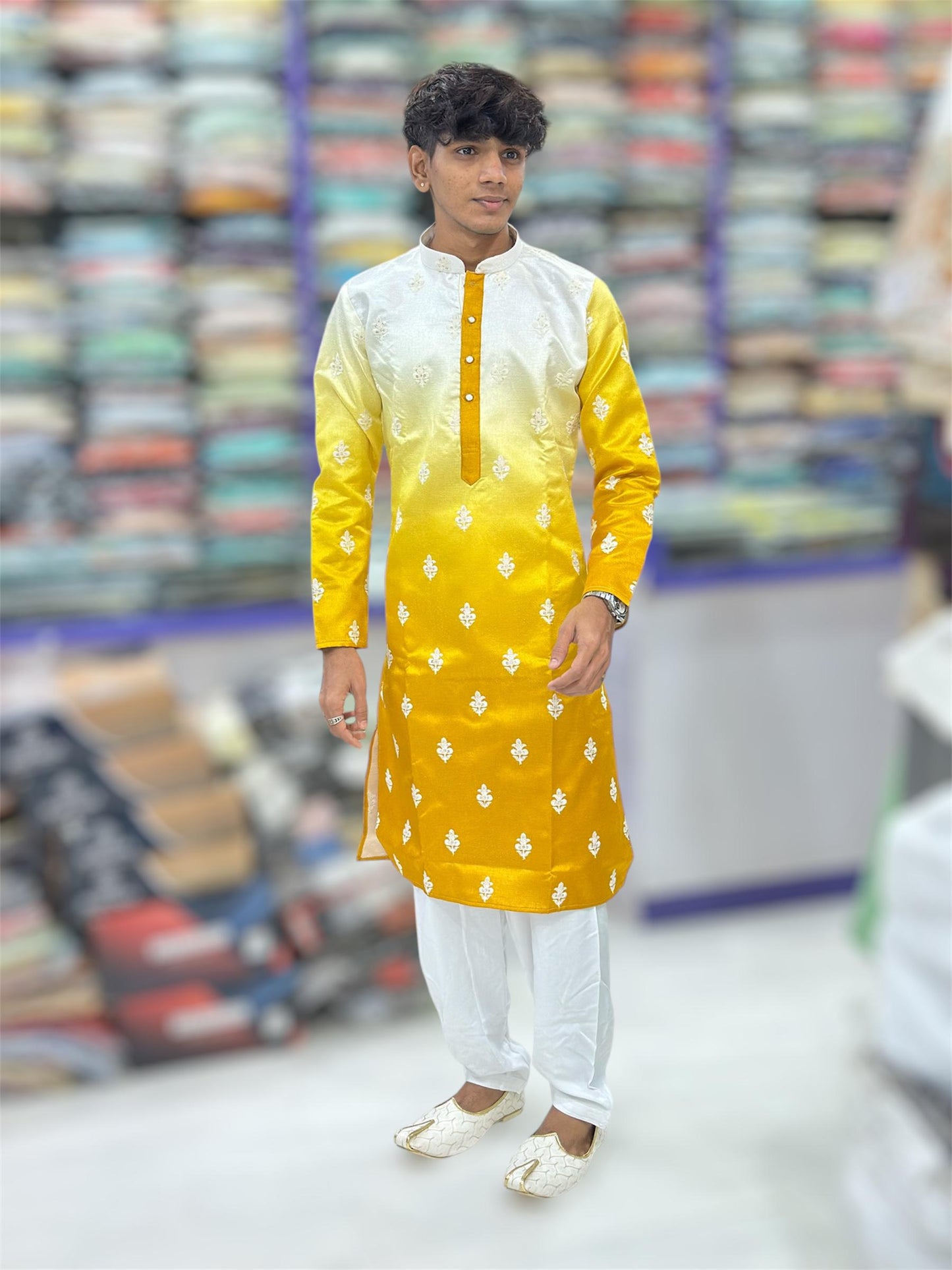 Two Tone Shaded Kurta Set