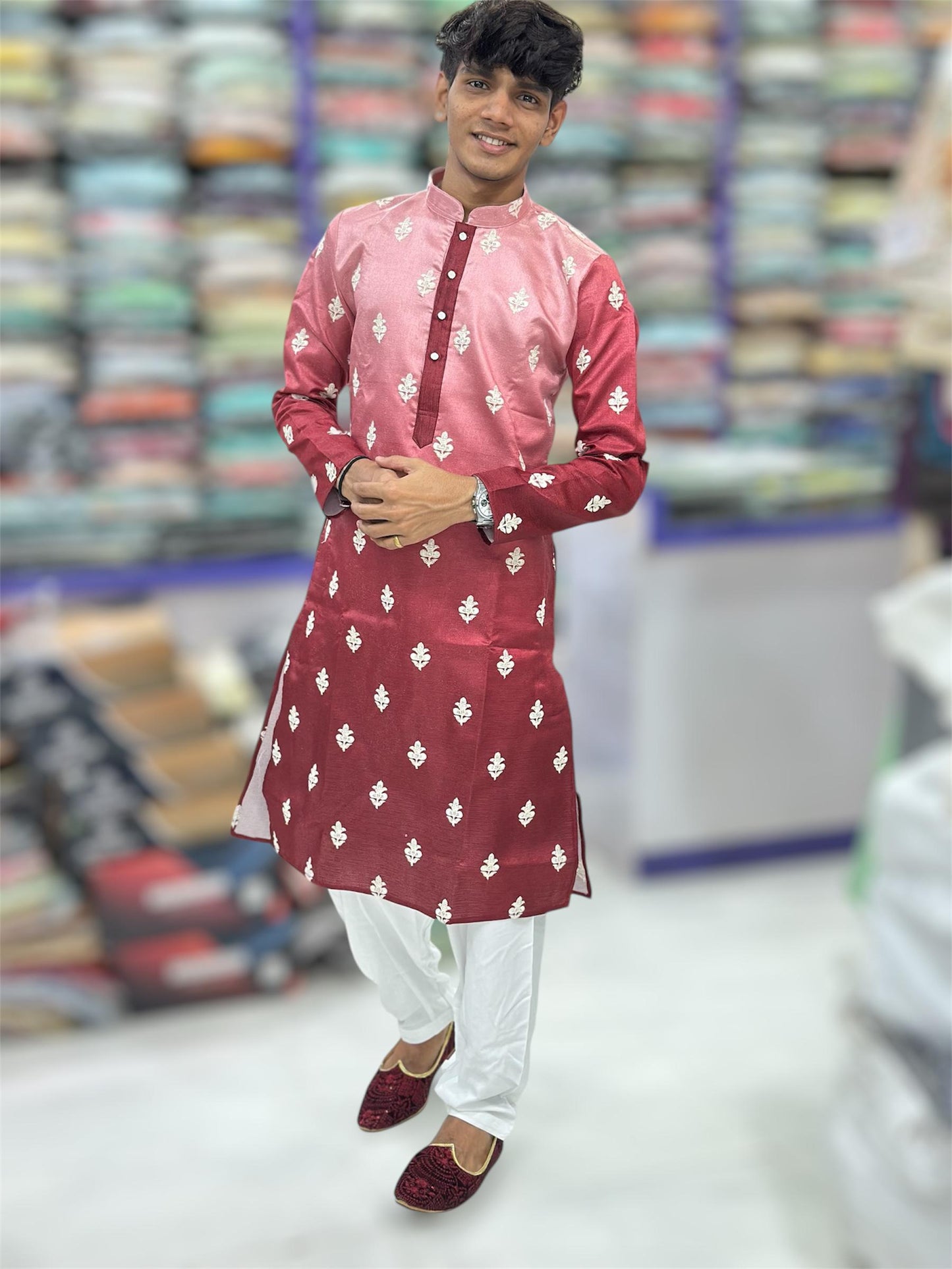 Two Tone Shaded Kurta Set