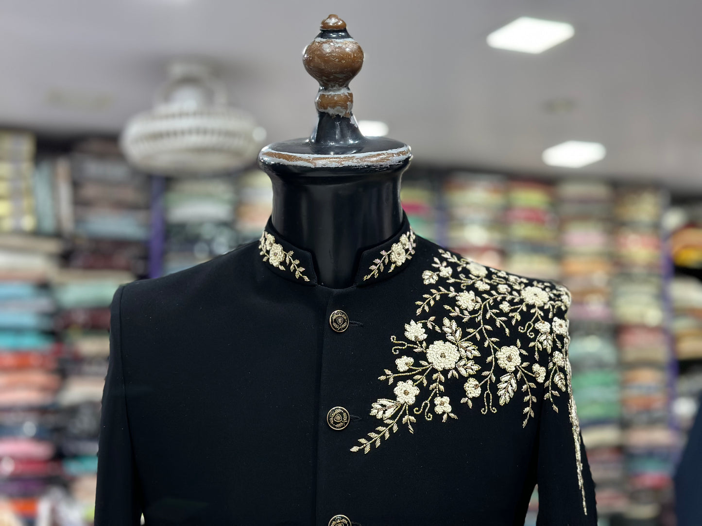 Black Embroidery Jodhpuri Suit for Men – Customizable | Shree Omkar
