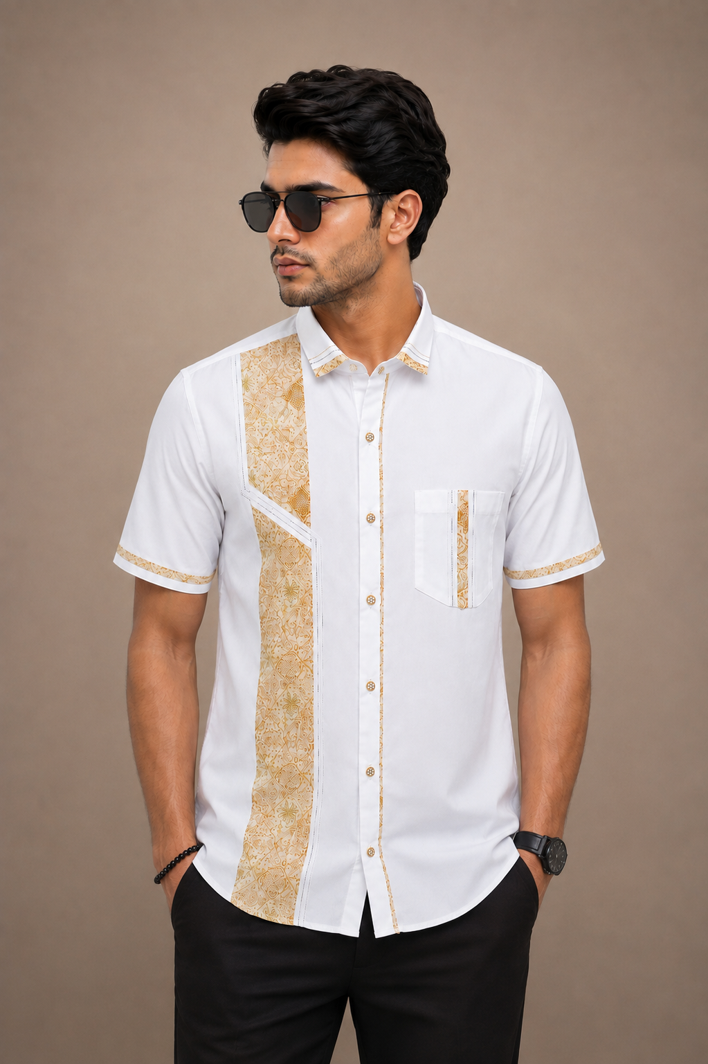 Men’s Designer Satin Cotton Shirt | Stylish Jethalal Inspired Party Wear Shirt – Shree Omkar