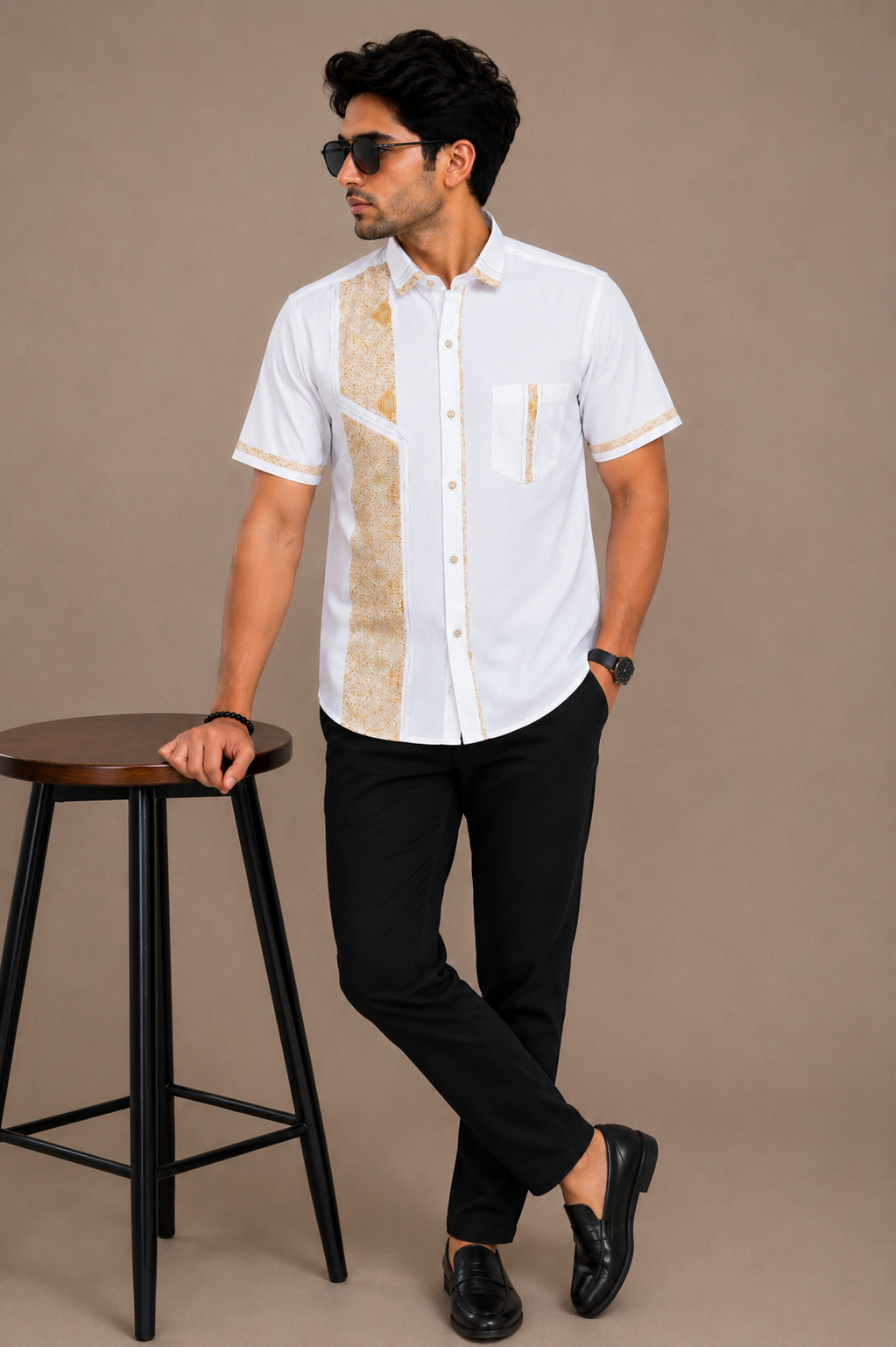 Men’s Designer Satin Cotton Shirt | Stylish Jethalal Inspired Party Wear Shirt – Shree Omkar