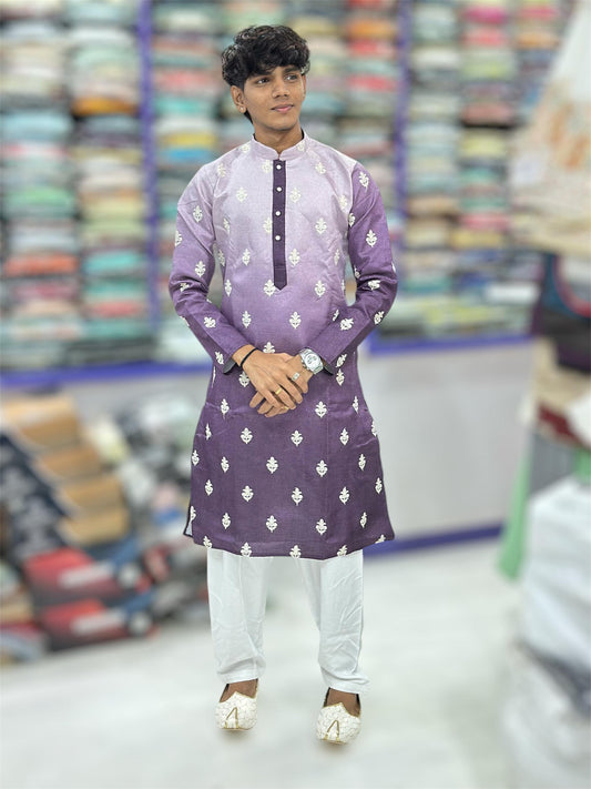 Two Tone Shaded Kurta Set