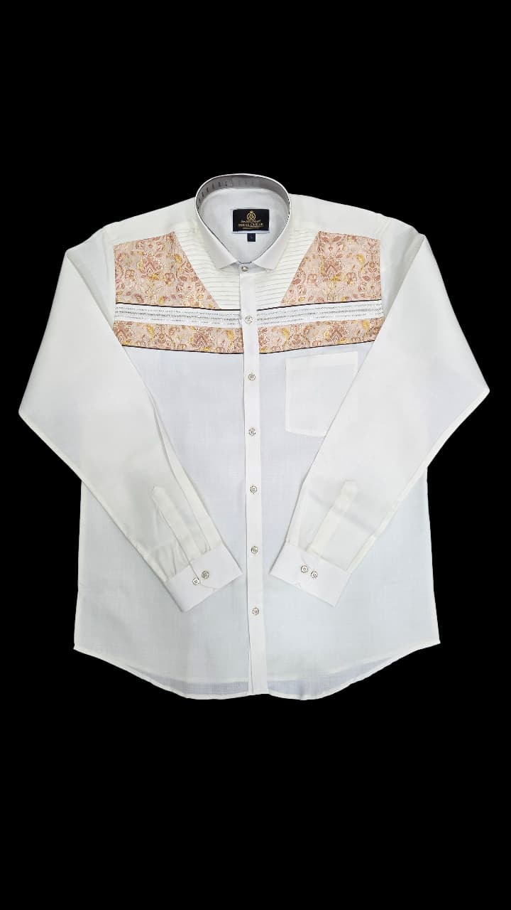 Jethalal Inspired White Designer Shirt | Party Wear & Casual Style