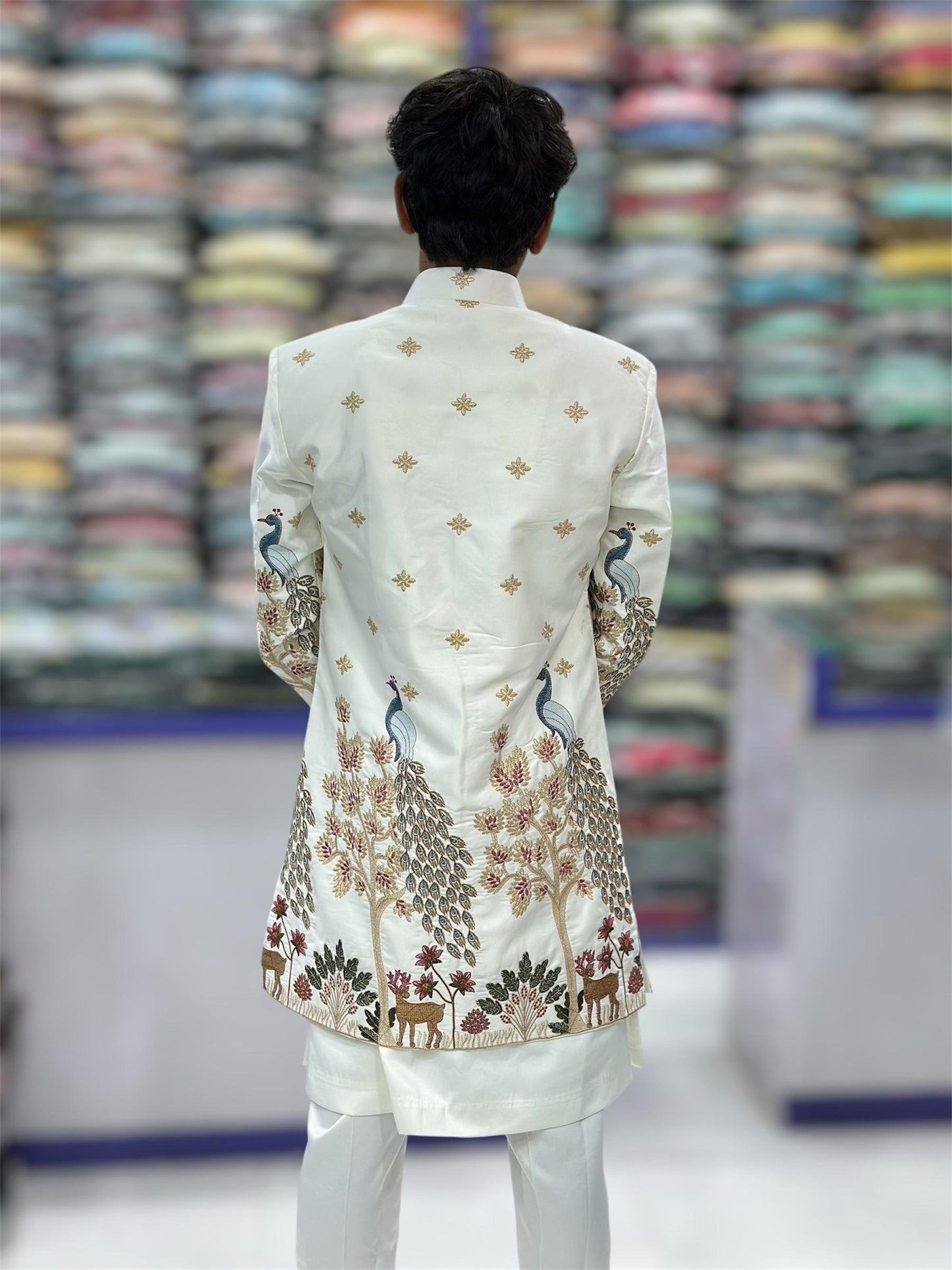 Off-White Indowestern For Mens